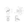 Assembly set - 2x round base plate (AMPS), short connecting arm