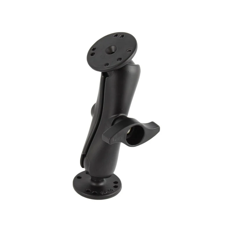 Assembly set - 2x round base plate (AMPS), centre connecting arm with metal twist lock
