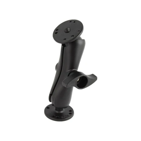 Assembly set - 2x round base plate (AMPS), centre connecting arm with metal twist lock
