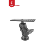 Assembly set - round base plate (AMPS), short connecting arm, adapter plate (various hole patterns)