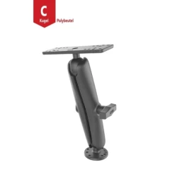 Aufbau-Set - runde Basisplatte (AMPS), langer Verbindungsarm, Adapter-Platte (div. Lochraster)