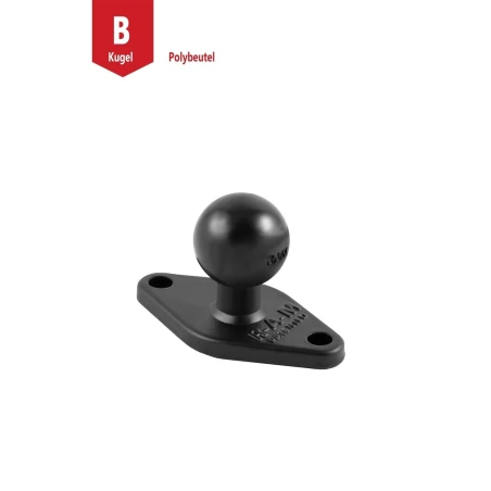 RAM Mounts Diamond-Basisplatte (Trapez) - B-Kugel (1 Zoll), 2-Loch AMPS-Lochraster