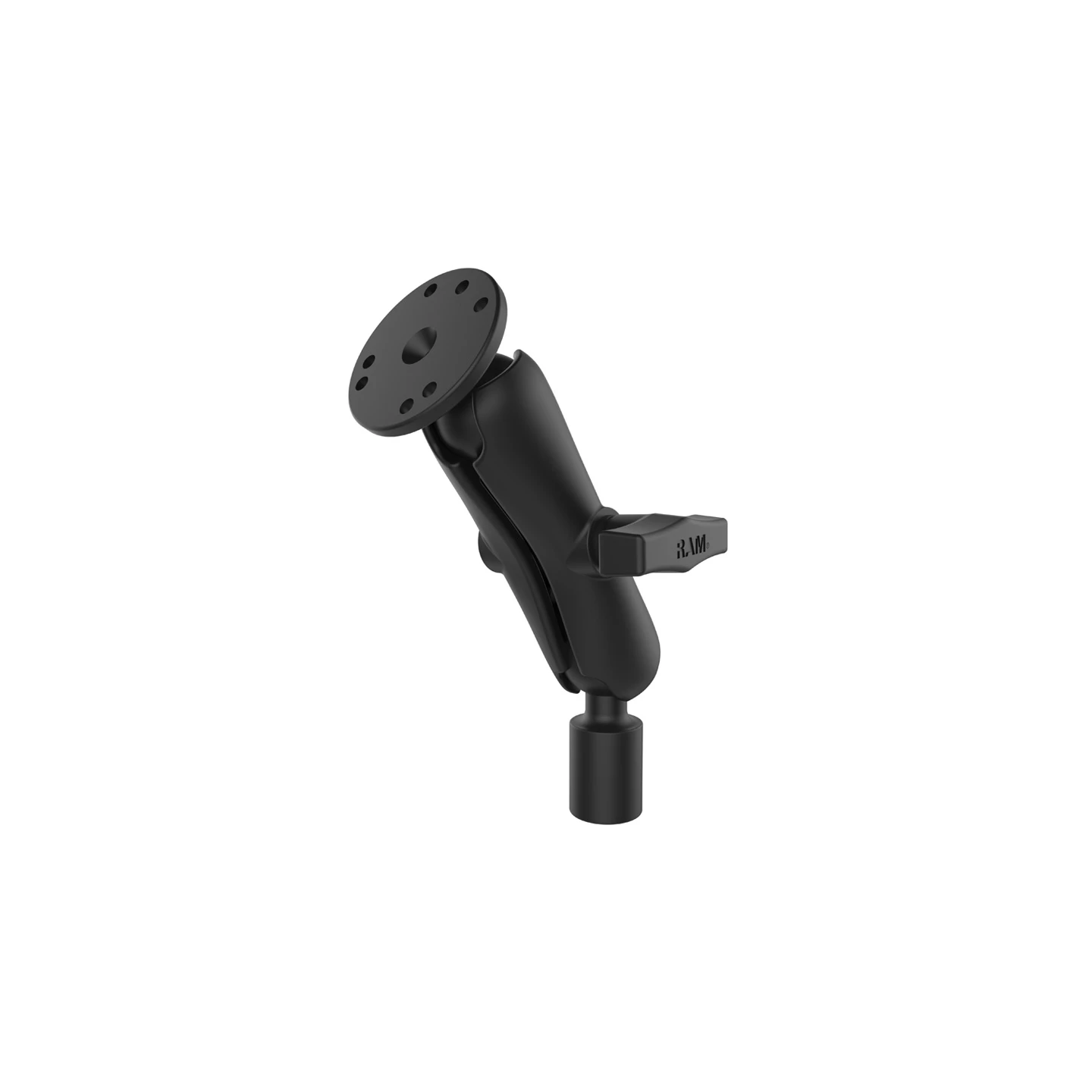 Aufbau-Set - runde Basisplatte (AMPS), mittlerer Verbindungsarm, Kugel-Adapter mit 1/2" NPT-Innengewinde