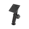 Assembly set - round base plate (AMPS), long connecting arm with safety lock, VESA plate (75x75 and 100x100mm)