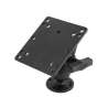Mounting set - round base plate (AMPS), short connecting arm, VESA plate (75x75 and 100x100 mm hole pattern)