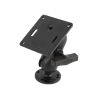 Assembly set - round base plate (AMPS), short connecting arm, VESA plate (75x75 mm hole pattern)