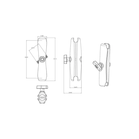 Doppel-Rohr-Klemme -  (1,5 Zoll), Durchmesser 31,8-38,1 mm