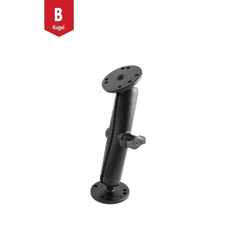 Aufbau-Set -  (1 Zoll), 2x runde Basisplatte (AMPS), langer Verbindungsarm