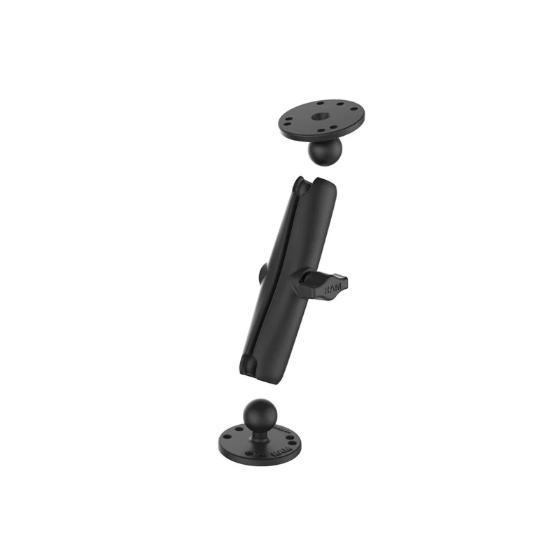 Aufbau-Set -  (1 Zoll), 2x runde Basisplatte (AMPS), langer Verbindungsarm