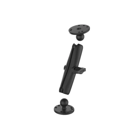 Aufbau-Set -  (1 Zoll), 2x runde Basisplatte (AMPS), langer Verbindungsarm