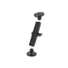 Mounting set - (1 inch), 2x round base plate (AMPS), long connecting arm