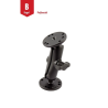 Mounting set - (1 inch), 2x round base plates (AMPS), centre connecting arm