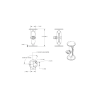 Mounting set - (1 inch), 2x round base plates (AMPS), centre connecting arm