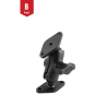 Mounting set - (1 inch), 2x Diamond base plate (trapezoid), short connecting arm