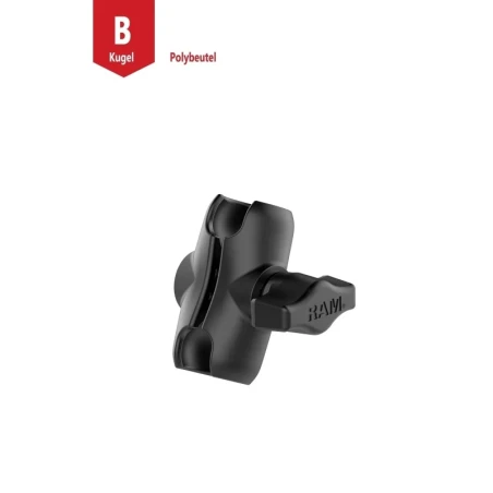 Aufbau-Set -  (1 Zoll), 2x Diamond-Basisplatte (Trapez), kurzer Verbindungsarm