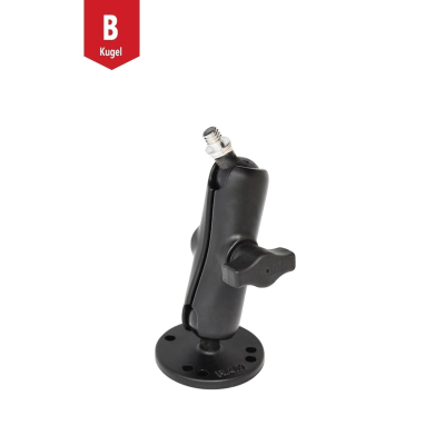 Aufbau-Set -  (1 Zoll), runde Basisplatte (AMPS), mittlerer Verbindungsarm, Kugel mit 3/8"-16 Gewinde