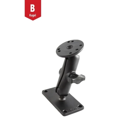 Aufbau-Set -  (1 Zoll), rechteckige Basisplatte (2x4 Zoll), mittlerer Verbindungsarm, runde Basisplatte (AMPS)