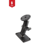 Assembly set - (1 inch), rectangular base plate (2x4 inch), centre connecting arm, round base plate (AMPS)