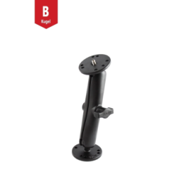 Aufbau-Set -  (1 Zoll), runde Basisplatte (AMPS), langer Verbindungsarm, Basisplatte mit 1/4"-20 Gewinde