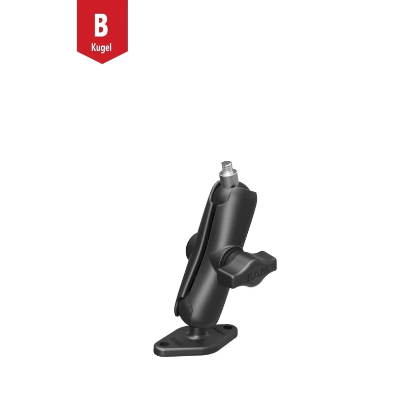 Aufbau-Set -  (1 Zoll), Diamond-Basisplatte (Trapez), mittlerer Verbindungsarm, Kugel mit 1/4"-20 Gewinde