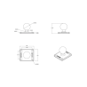 Mounting set - (1 inch), round base plate (AMPS), centre connecting arm, rectangular base plate (AMPS)