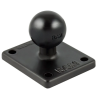 Mounting set - (1 inch), round base plate (AMPS), centre connecting arm, rectangular base plate (AMPS)