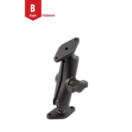 Aufbau-Set -  (1 Zoll), 2x Diamond-Basisplatten (Trapez), mittlerer Verbindungsarm