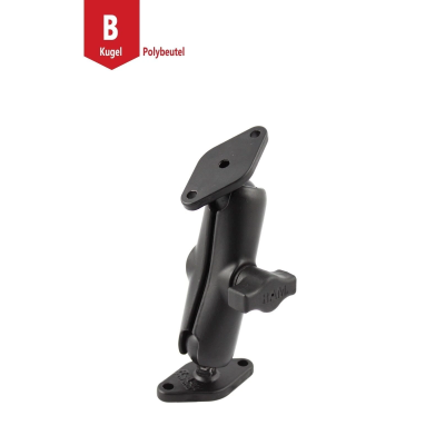 Aufbau-Set -  (1 Zoll), 2x Diamond-Basisplatten (Trapez), mittlerer Verbindungsarm