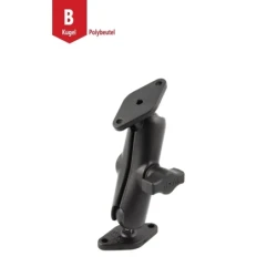 Aufbau-Set -  (1 Zoll), 2x Diamond-Basisplatten (Trapez), mittlerer Verbindungsarm