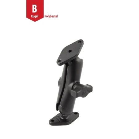 Aufbau-Set -  (1 Zoll), 2x Diamond-Basisplatten (Trapez), mittlerer Verbindungsarm