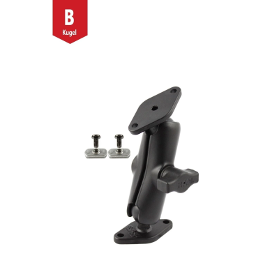 Aufbau-Set -  (1 Zoll), 2x Diamond-Basisplatte (Trapez), mittlerer Verbindungsarm, Schrauben-Set
