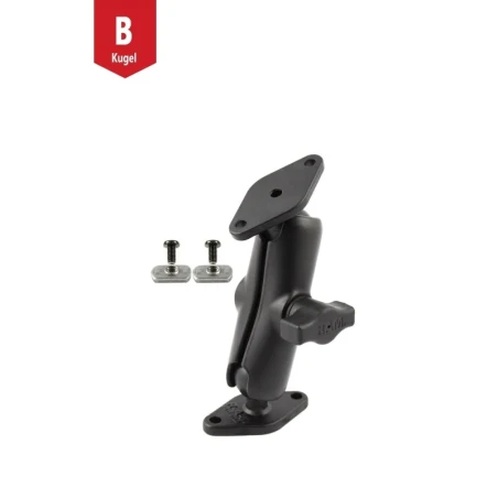 Aufbau-Set -  (1 Zoll), 2x Diamond-Basisplatte (Trapez), mittlerer Verbindungsarm, Schrauben-Set