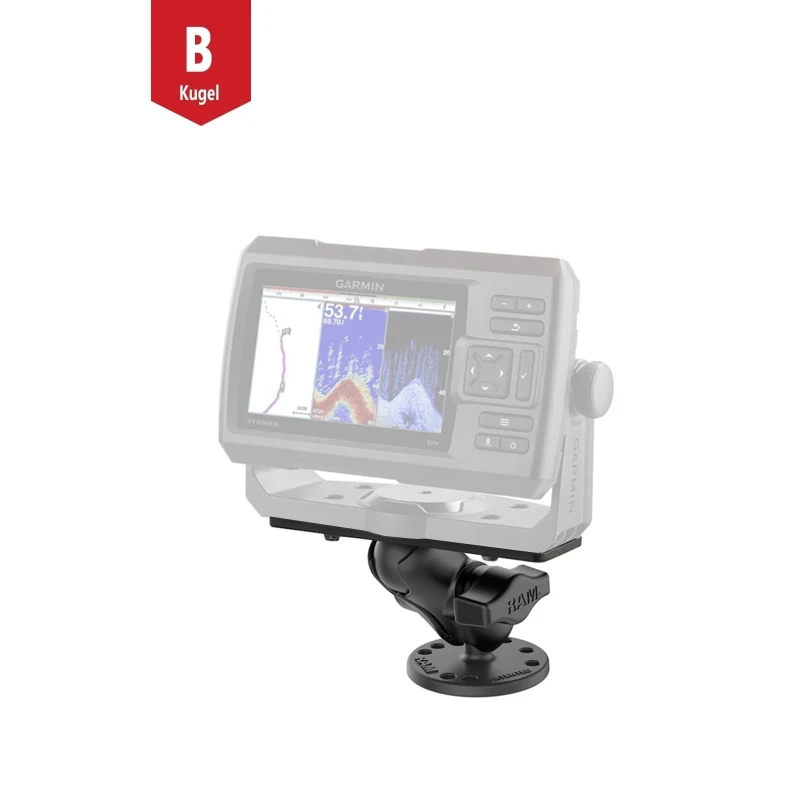 Aufbau-Set -  (1 Zoll), runde Basisplatte AMPS), kurzer Verbindungsarm, Universal-Adapterplatte