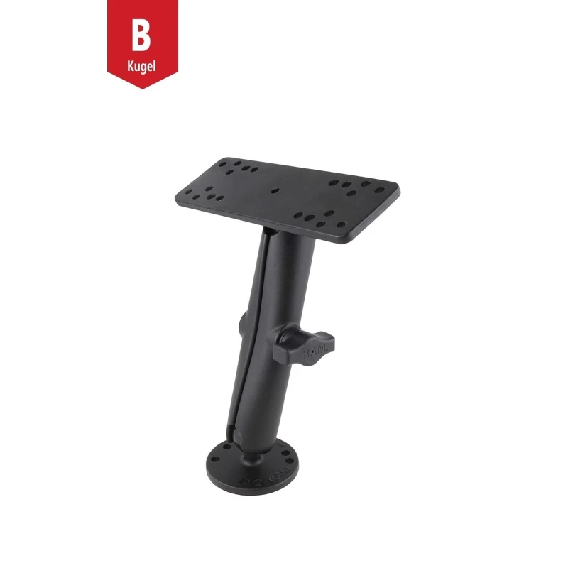 Aufbau-Set -  (1 Zoll), runde Basisplatte (AMPS), langer Verbindungsarm, Universal-Adapterplatte