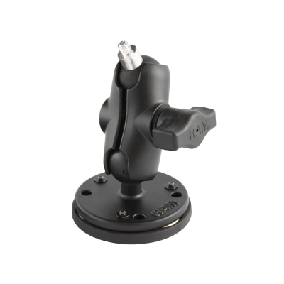 Aufbau-Kamerahalterung (kurz, magnetisch) mit 1/4"-20 Gewindestift - mit runder Basisplatte (AMPS, mit Magnetunterbau)
