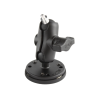Surface-mounted camera mount (short, magnetic) with 1/4"-20 grub screw - with round base plate (AMPS, with magnetic base)