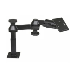Double swivel arm with 10.2 cm insertion rod, 12.7 cm base socket and 1.5 inch VESA plate