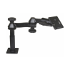 Double swivel arm with 10.2 cm insertion rod, 12.7 cm base socket and 1.5 inch VESA plate