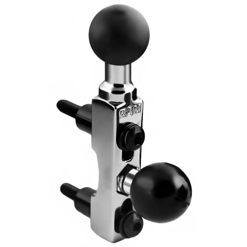 Chrom-Basisbefestigung für Motorräder (Lenker/Bremse/Kupplung) mit zweiter Kugel -  (1 Zoll)