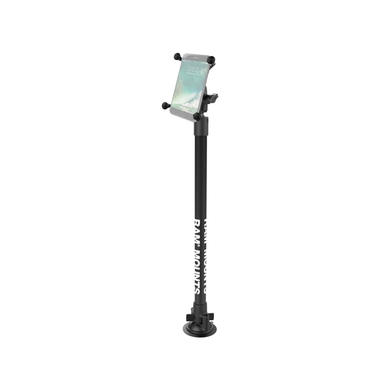 Stand-Saugfuss mit Universal X-Grip Klammer für große Smartphones (Phablets) - Saugfuss, Kunststoffrohr (ca. 450 mm)