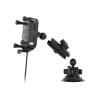 Tough-Charge X-Grip suction cup mount for smartphones with charging function - (1 inch)