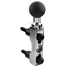 Chrome base mounting for motorbikes (handlebar/brake/clutch) - (1 inch)