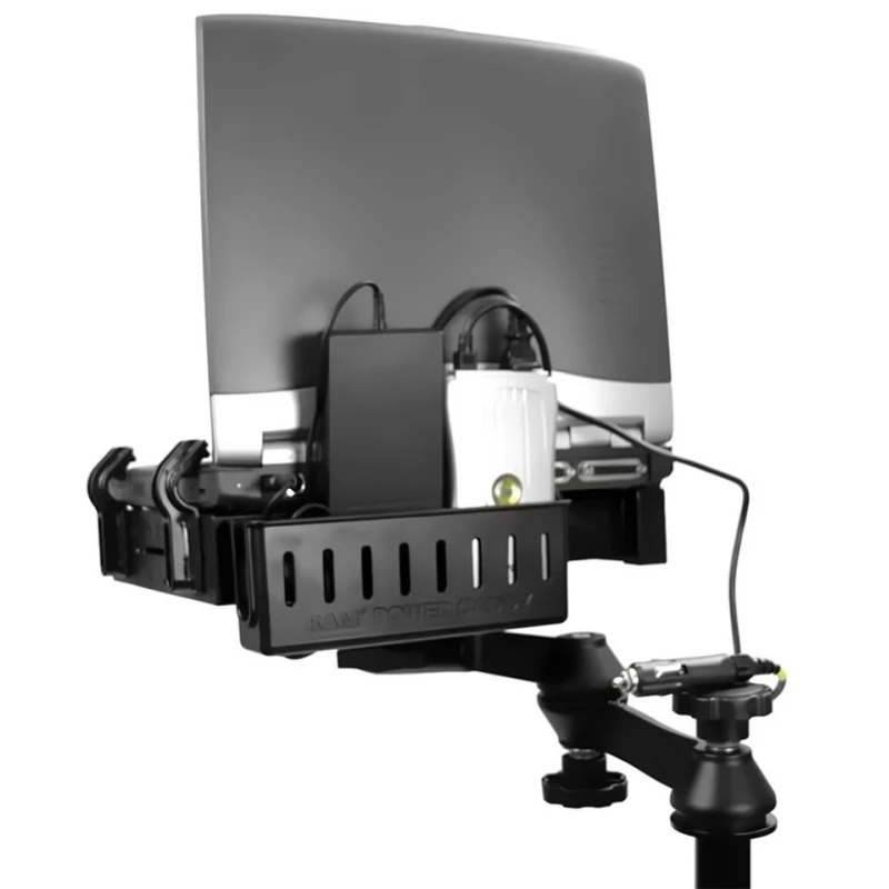 Kabel-/Netzteilfach für Tough-Tray Universal Laptop-Halter - mit Schrauben-Set