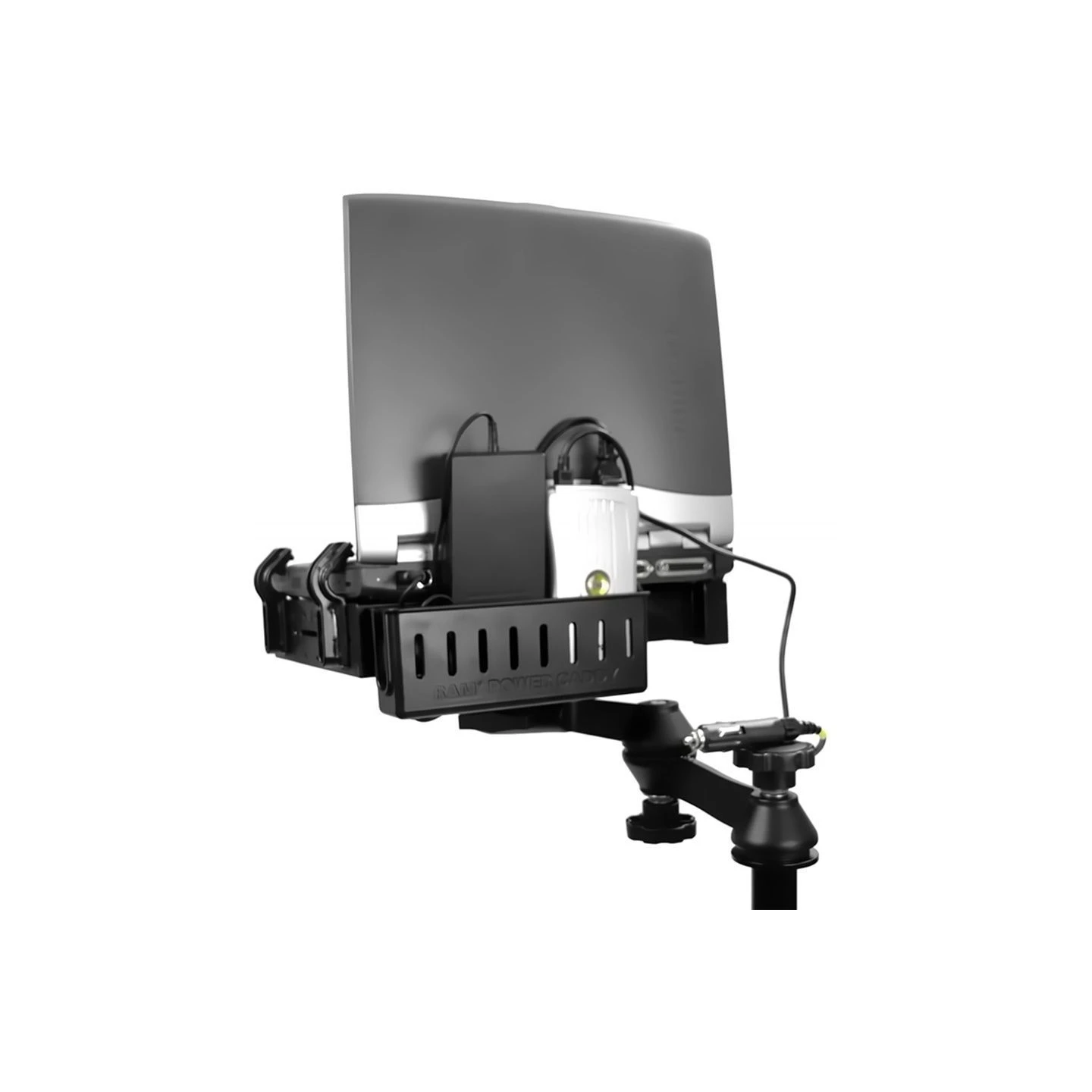 Kabel-/Netzteilfach für Tough-Tray Universal Laptop-Halter - mit Schrauben-Set
