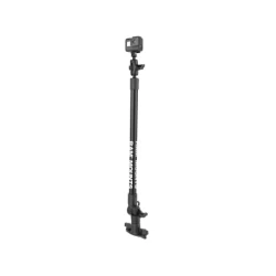 Tough-Pole GoPro Kamerahalterung für Tough-Track Schienen -  (1 Zoll), Gesamtlänge ca. 600 mm, Doppel T-Slot Basis