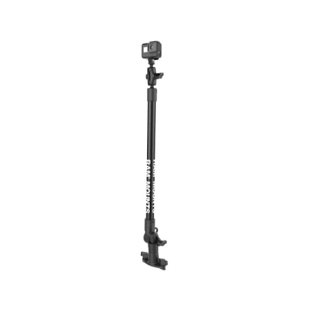 Tough-Pole GoPro Kamerahalterung für Tough-Track Schienen -  (1 Zoll), Gesamtlänge ca. 600 mm, Doppel T-Slot Basis