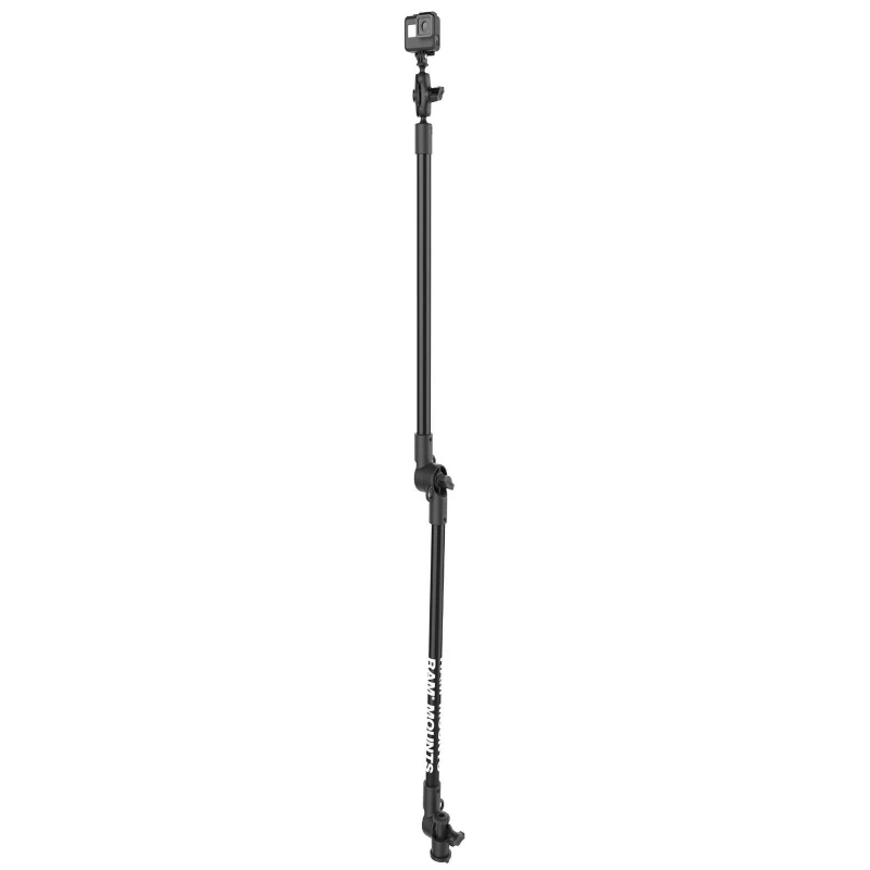 Tough-Pole GoPro Kamerahalterung für Tough-Track Schienen -  (1 Zoll), Gesamtlänge ca. 950 mm, Track-Node-Basis