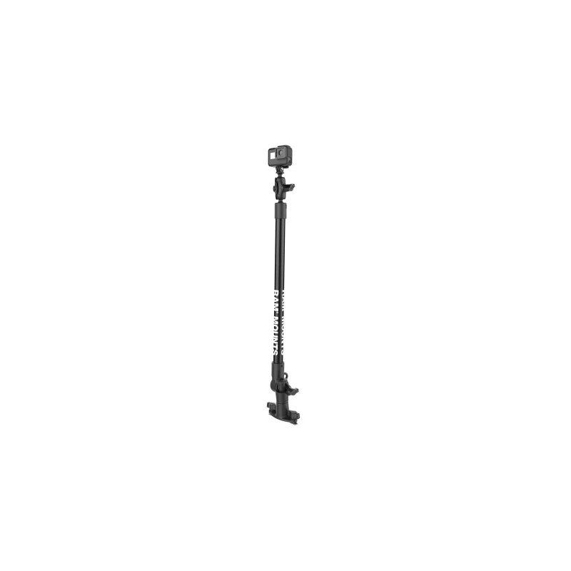 Tough-Pole GoPro Kamerahalterung für Tough-Track Schienen -  (1 Zoll), Gesamtlänge ca. 500 mm, Track-Node-Basis