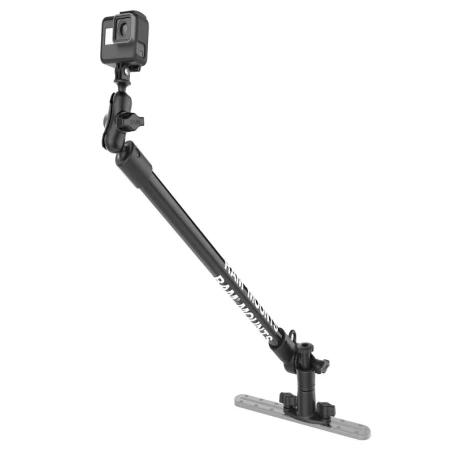 Tough-Pole GoPro Kamerahalterung für Tough-Track Schienen -  (1 Zoll), Gesamtlänge ca. 500 mm, Track-Node-Basis