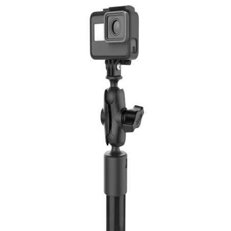 Tough-Pole GoPro Kamerahalterung für Tough-Track Schienen -  (1 Zoll), Gesamtlänge ca. 500 mm, Track-Node-Basis